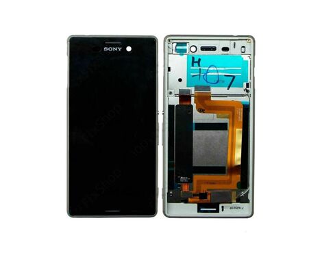 LCD displej (ekran) - Sony Xperia M4 Aqua/E2303+touch screen crni+frame zlatni SPO SH.