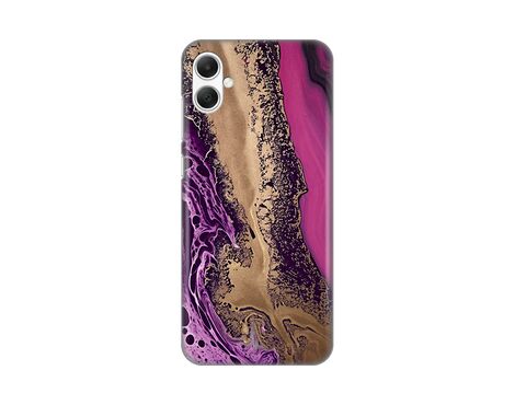 Silikonska futrola PRINT - Samsung A055 Galaxy A05 Purple Gold Marble.