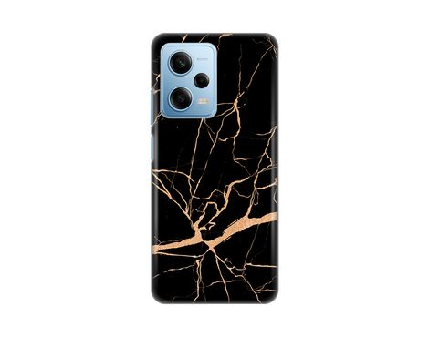 Silikonska futrola PRINT - Xiaomi Redmi Note 12 Pro 5G (EU) All black (crni).