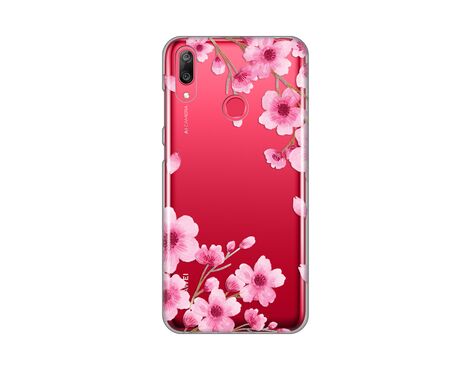 Silikonska futrola PRINT Skin - Huawei Y7 (2019)/Y7 Prime (2019) Rose flowers.