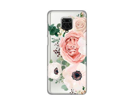 Silikonska futrola PRINT Skin - Xiaomi Redmi Note 9 Pro/Note 9 Pro Max/Note 9S Luxury Pink Flowers.