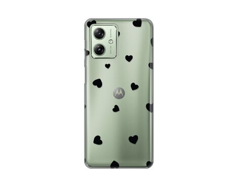 Silikonska futrola PRINT Skin - Motorola Moto G54 Hearts.