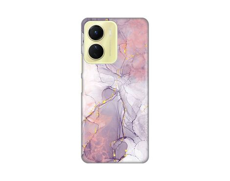 Silikonska futrola PRINT - Vivo Y16 Pink Marble.