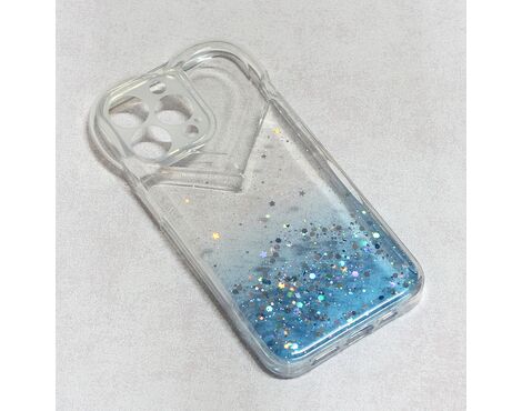 Futrola Heart Glitter - iPhone 13 Pro plava.