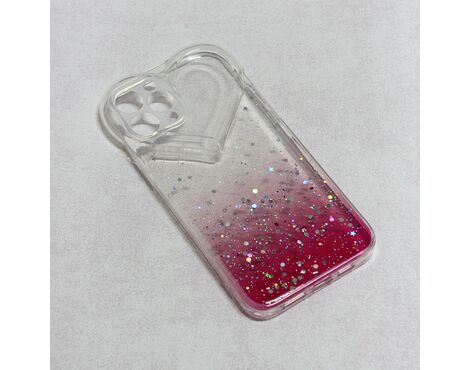 Futrola Heart Glitter - iPhone 13 pink.