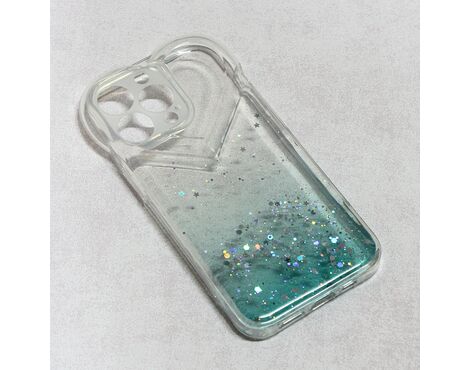 Futrola Heart Glitter - iPhone 13 Pro mint.