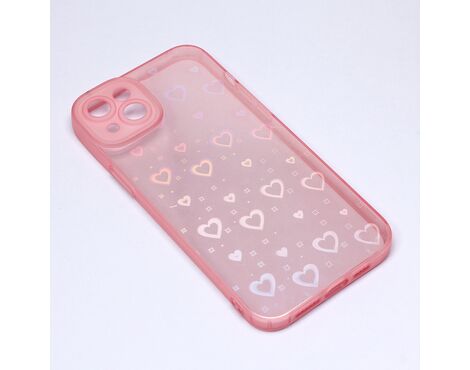 Futrola Heart Color IMD - iPhone 14 Plus roze.