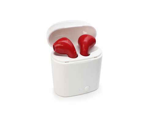 Bluetooth slusalice Airpods i7s TWS crvene.