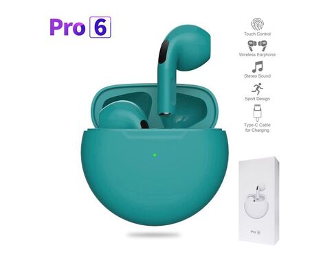 Bluetooth slusalice Airpods Pro6 zelene HQ.