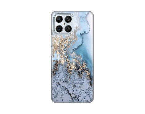 Silikonska futrola PRINT - Huawei Honor X8 Blue Gold Marble.