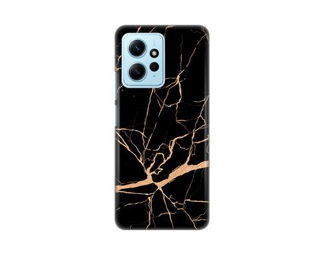 Silikonska futrola PRINT - Xiaomi Redmi Note 12 4G (EU) All black (crni).