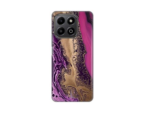 Silikonska futrola PRINT - Huawei Honor X6b Purple Gold Marble.