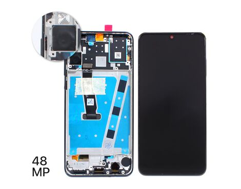 LCD displej (ekran) - Huawei P30 Lite + touchscreen + frame black (crni) (Version 48MP).