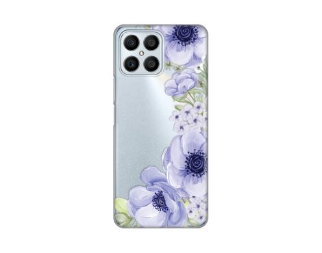 Silikonska futrola PRINT Skin - Huawei Honor X8 Blue Roses.