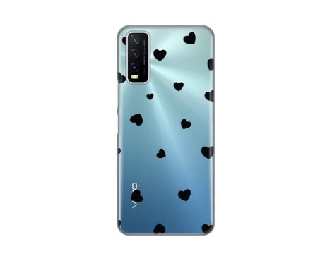 Silikonska futrola PRINT Skin - Vivo Y20/Y20s Hearts.