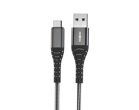 USB data kabl MOXOM MX-CB71 3A Type-C pleteni crni (MS).