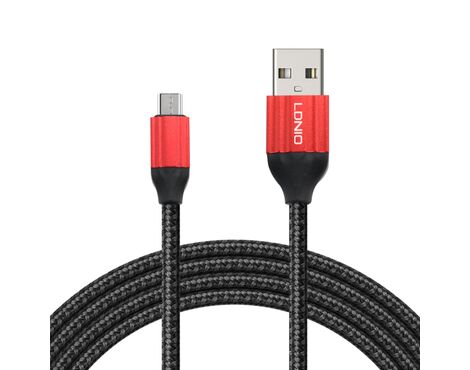 USB data kabl LDNIO LS431 microUSB 1m crno-crveni (MS).