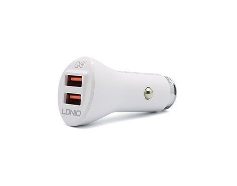 Auto punjac LDNIO C511Q 2xUSB 5V/3A FAST QC 3.0 - Iphone lightning beli (MS).