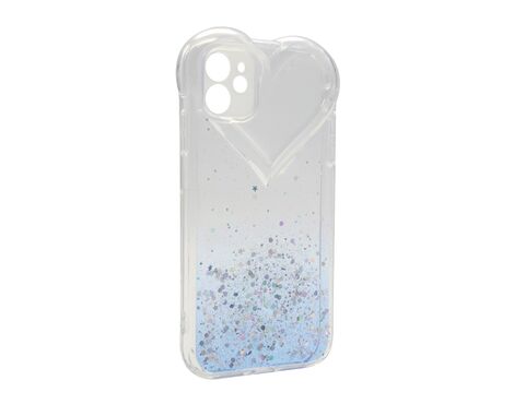 Futrola Sparkly Heart - iPhone 12 plava (MS).