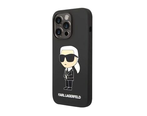 Futrola Karl Lagerfeld Liquid Silicone Case Ikonik Nft - iPhone 15 Pro (6.1) crna Full ORG (KLHCP15LSNIKBCK) (MS).