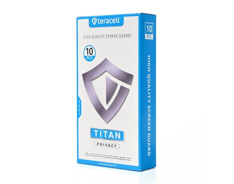 Zastitno staklo Tempered Glass Privacy Teracell Titan 2.5D iPhone 14 Pro crni.