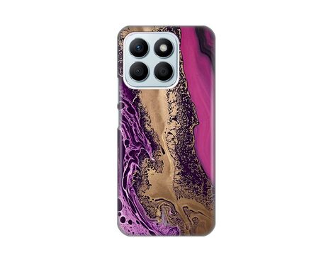 Silikonska futrola PRINT - Huawei Honor X8b Purple Gold Marble.