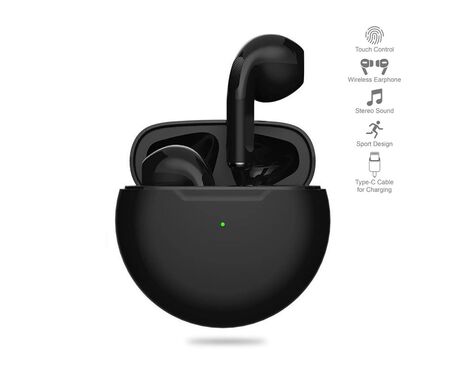 Bluetooth slusalice Airpods T-phox Pro crne HQ.