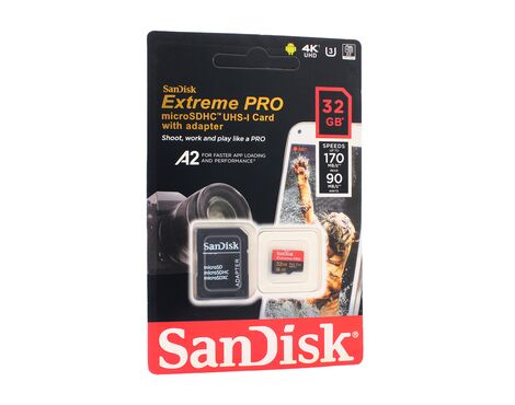 Memorijska Kartica SanDisk SDHC 32GB Extreme PRO 4K UHD V30 sa adapterom ZJ CN.