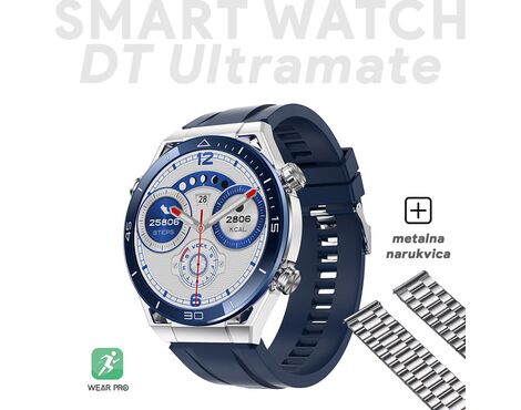 Smart Watch DT Ultramate plavi (metalna+silikonska narukvica).