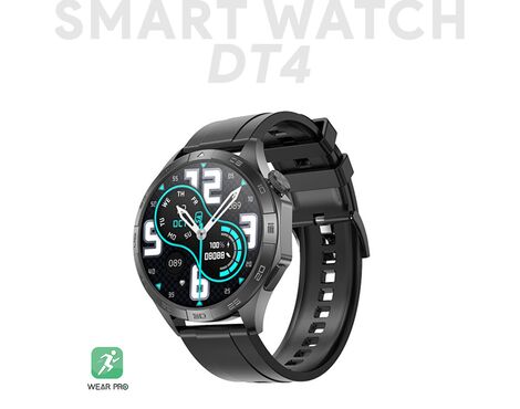 Smart Watch DT4 crni (silikonska narukvica).