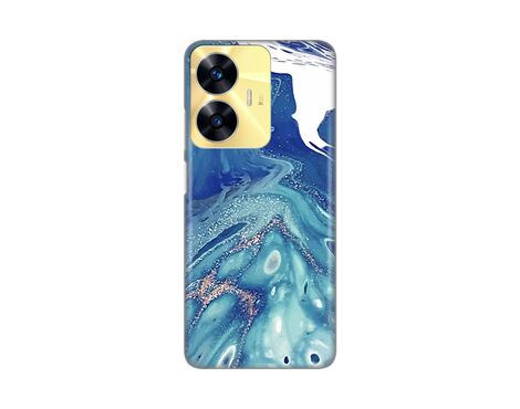 Silikonska futrola PRINT - Realme C55 Blue Marble.