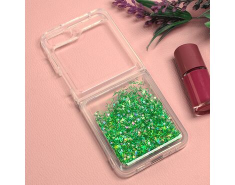 Futrola Glitter - Samsung F731B Galaxy Z Flip 5 5G zelena.