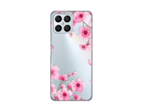 Silikonska futrola PRINT Skin - Huawei Honor X8 Rose flowers.