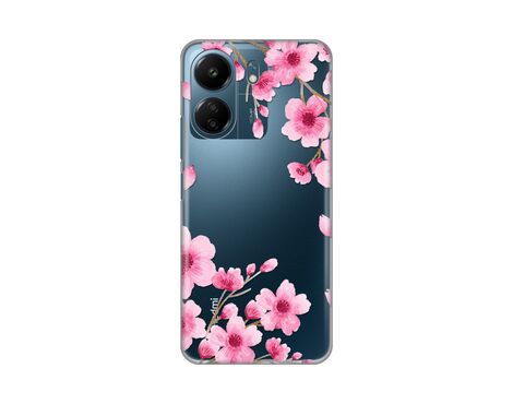 Silikonska futrola PRINT Skin - Xiaomi Redmi 13C Rose Flowers.