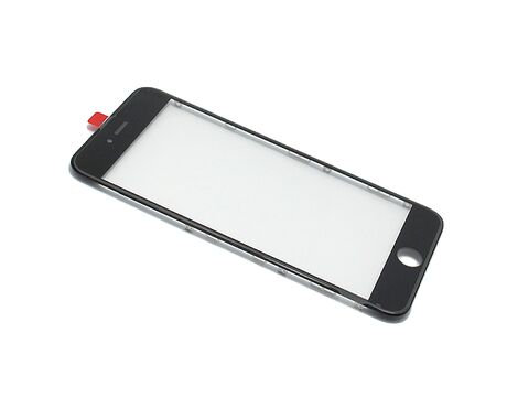 Staklo touchscreen-a - Iphone 6 PLUS sa frejmom + oca black (crni) (MS).