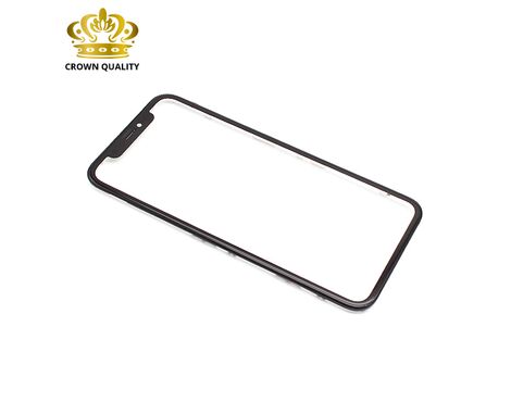 Staklo touchscreen-a - Iphone XR+ frame (Crown Quality) black (crni) (MS).