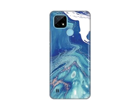 Silikonska futrola PRINT - Realme C21 Blue Marble.