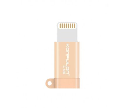 Adapter KONFULON Micro USB na iPhone lightning zlatni.