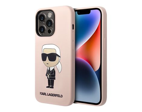 Futrola Karl Lagerfeld Hc Silicone NFT Ikonik - iPhone 15 Pro Max 6.7 roze (KLHCP15XSNIKBCP).