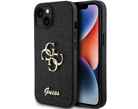 Futrola Guess Hc Fixed Glitter 4G Big Metal Logo - iPhone 15 crna (GUHCP15SHG4SGK).