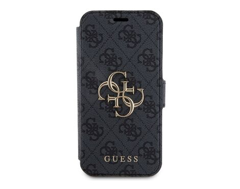 Futrola Guess Bk Pu leather 4G Metal Logo - iPhone 15 Pro 6.1 siva (GUBKP15L4GMGGR).