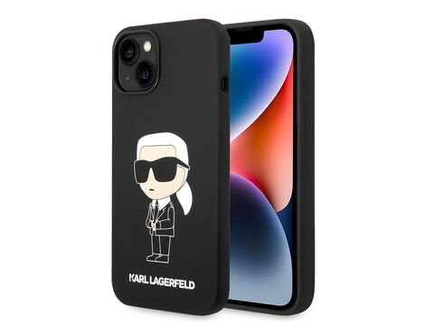 Futrola Karl Lagerfeld Hc Silicone NFT Ikonik - iPhone 15 Plus crna (KLHCP15MSNIKBCK).