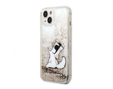 Futrola Karl Lagerfeld Hc Liquid Glitter Choupette - iPhone 14 zlatna (KLHCP14SGCFD).