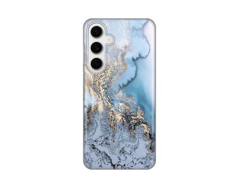 Silikonska futrola PRINT - Samsung S721B Galaxy S24 Fe Blue Gold Marble.