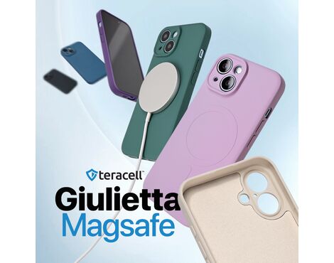 Silikonska futrola Teracell Giulietta Magsafe - iPhone 14 Pro tamno zelena.