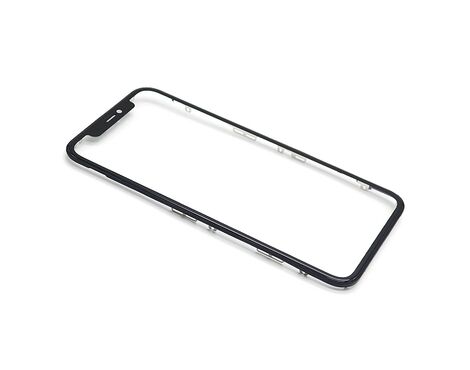 Staklo touchscreen-a - Iphone 11 + frame + OCA stiker black (crni) (MS).