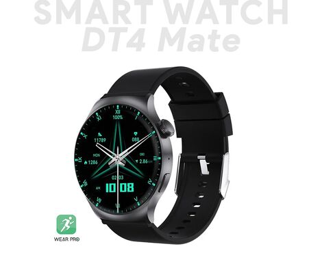 Smart Watch DT4 Mate crni (silikonska narukvica).