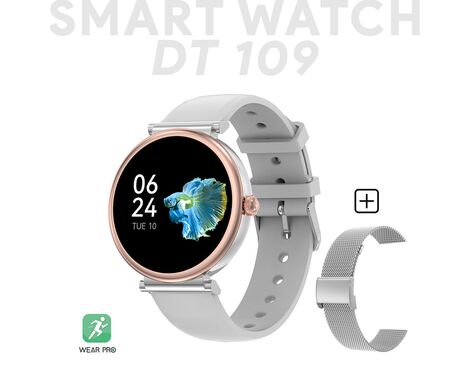 Smart Watch DT 109 srebrni (metalna+silikonska narukvica).