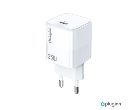 Kucni punjac Pluginn PI-D73-25w, PD 3.0, PPS, 25W sa PD iPhone lightning kablom beli CE.