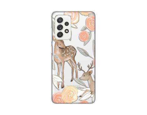 Silikonska futrola PRINT Skin - Samsung A525 Galaxy A52 4G/A526 Galaxy A52 5G/A528B Galaxy A52s 5G Flower Deer.